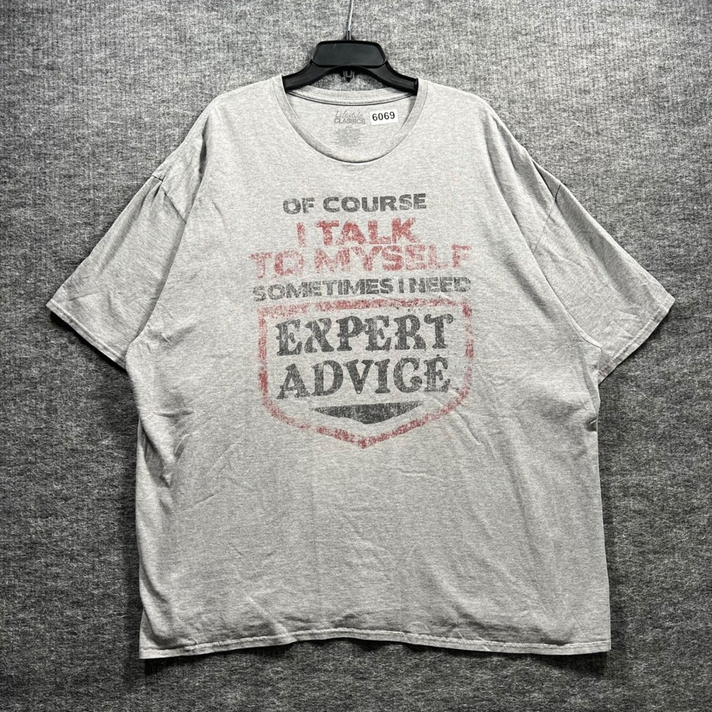 Lifestyle Classics Mens XXXL Gray Expert Advice Humorous Graphic T-Shirt